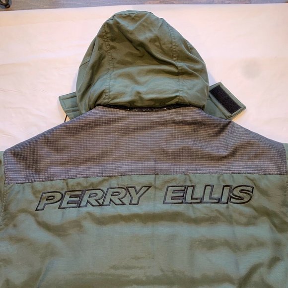 Perry Ellis America Insulated Parka Jacket Fleece Lined Detachable Hood XXL NEW - Picture 2 of 12